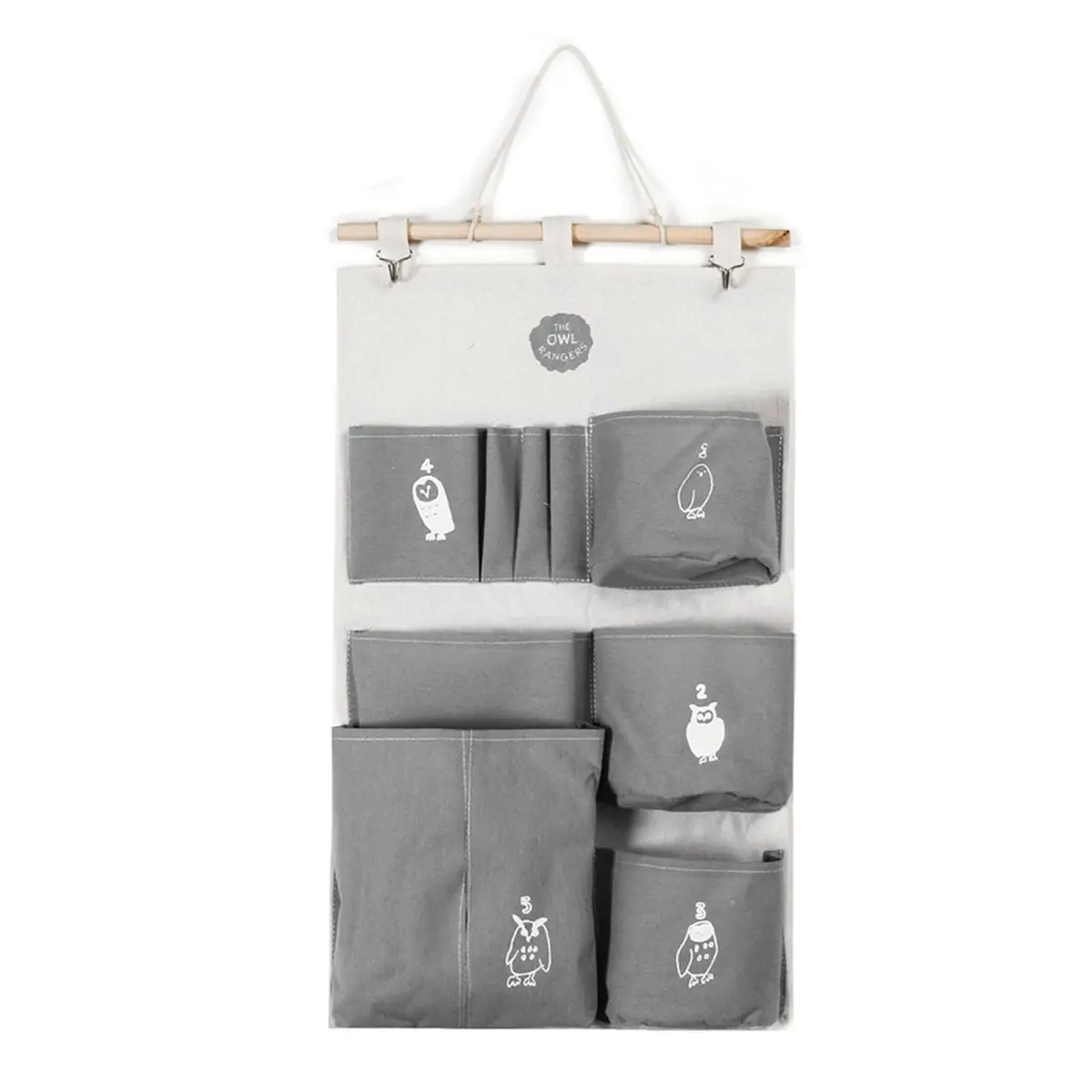 الأخضر متعددة جيوب النقاط القطن الكتان جدار حقيبة تخزين قابلة للحمل الحائط سلة غسيل معلقة الحقيبة الفضاء التوقف أشتات حالة