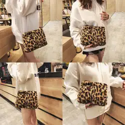 Harajuku леопардовые плюшевые роскошные сумки женские сумки дизайнерские 2019 новые модные женские сумки через плечо сумки для женщин девочек