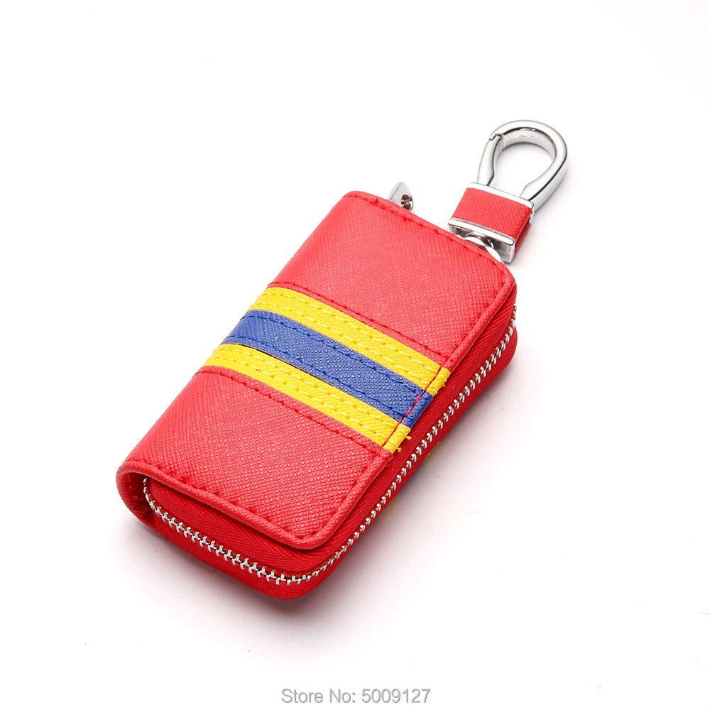 

1 Piece Car Key Holder Leather Key Wallet Case Keychain Cover Zipper Car Key Bag Cars Fob Signal Blocker Keys Pouch