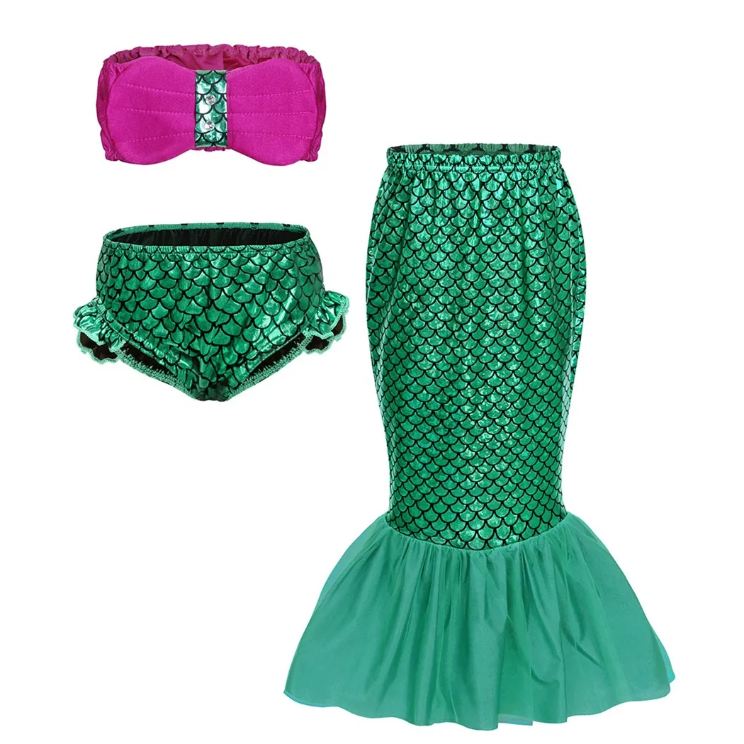 Günstig AmzBarley 3 stücke Wenig Mädchen Meerjungfrau Sling Fishtail Tails Badeanzug Prinzessin Mädchen Bademode Bikini Anzug Set Schwimmen Bade