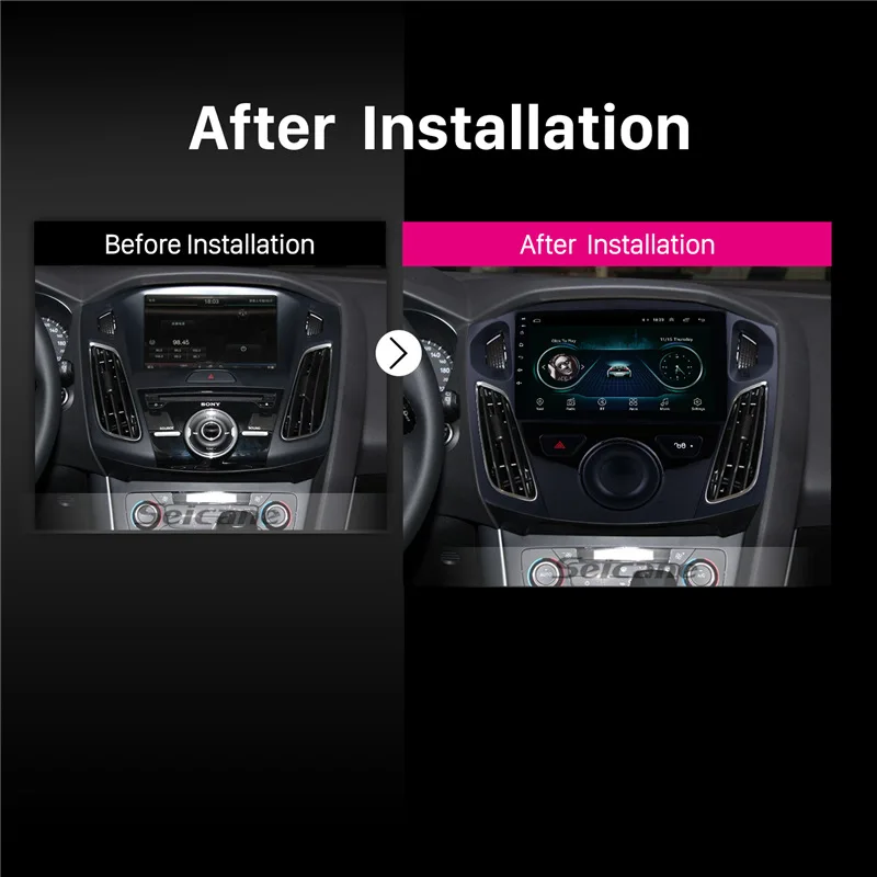 Flash Deal Seicane Android 8.1 9 Inch Car Stereo For 2011 2012 2013 2014 2015 Ford Focus Multimedia GPS Player Support TV TPMS DAB+  DVR 3