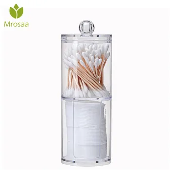 

Acrylic Multifunctional Round Qtip Container Cosmetic Makeup Cotton Pad Organizer Jewelry Storage Box Holder and Candy Jars