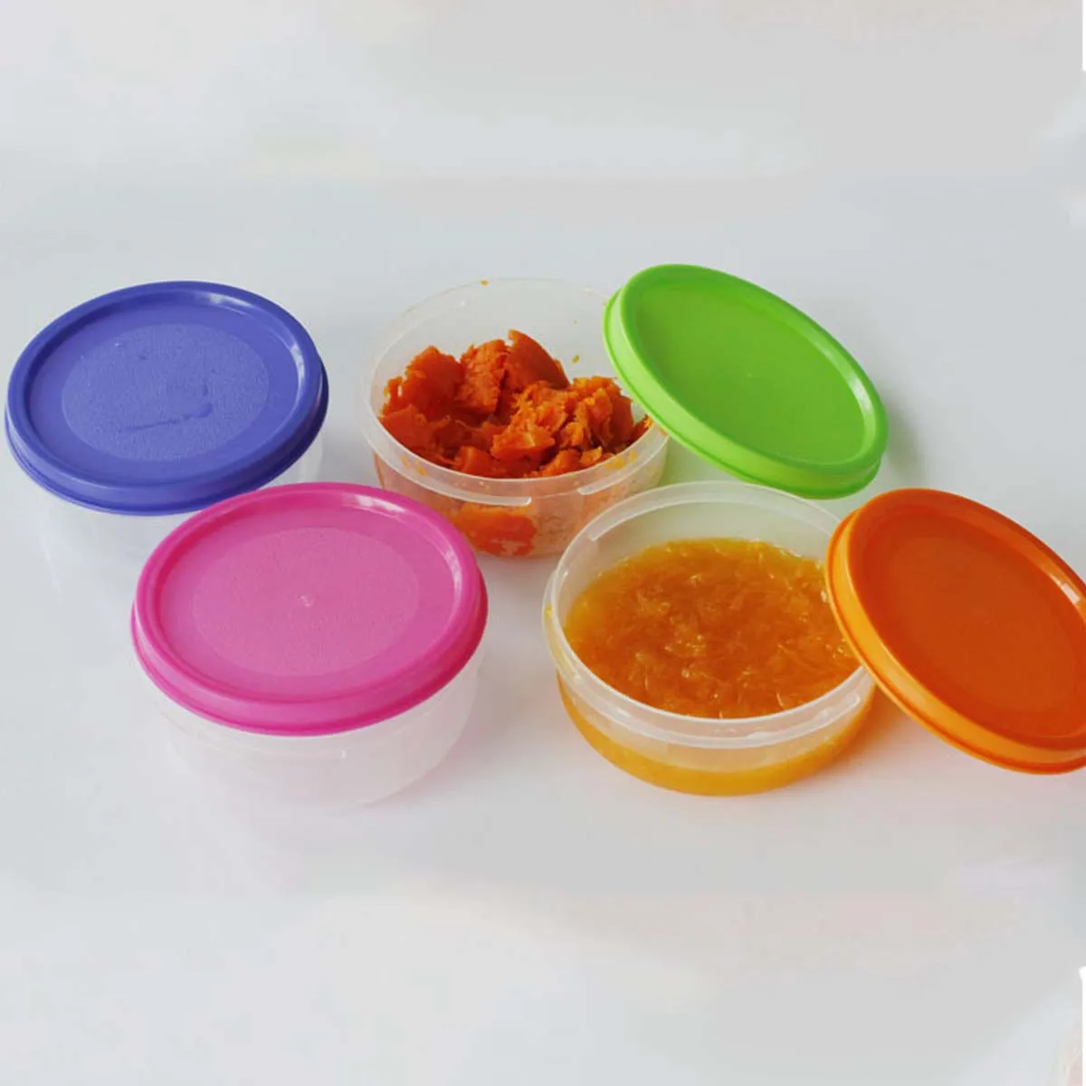 4 pezzi BPA contenitori per alimenti per bambini gratuiti contenitore per  latte in polvere per bambini contenitore per Snack per bambini congelatore  per alimenti portatile tazza fresca 60 ml - AliExpress