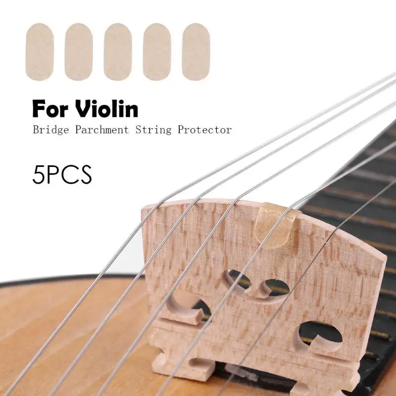 

5pcs Bridge Parchment String Protectors for E String Violin Viola Parts Accessories Stringed Instruments 2019 New