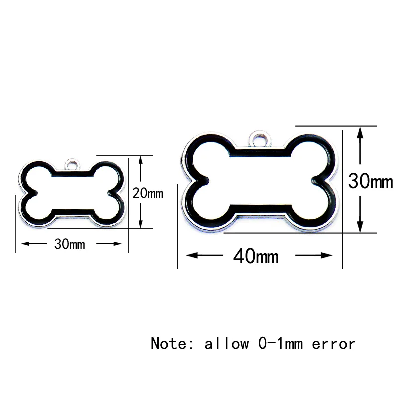 100 шт. милые Выгравированные ID бирки для собак из нержавеющей стали, кости, сделай сам, id бирки для собак, кошек, персонализированные ошейники, аксессуары для животных