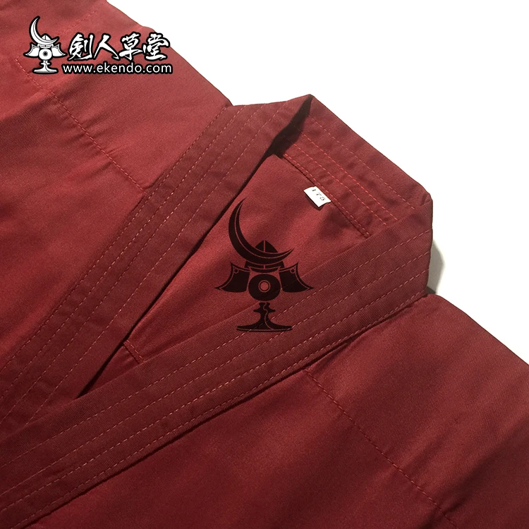  IKENDO KG007 красная холщовая форма Kendo Kendogi цвет фиксированный 30% хлопок 70% полиэстер