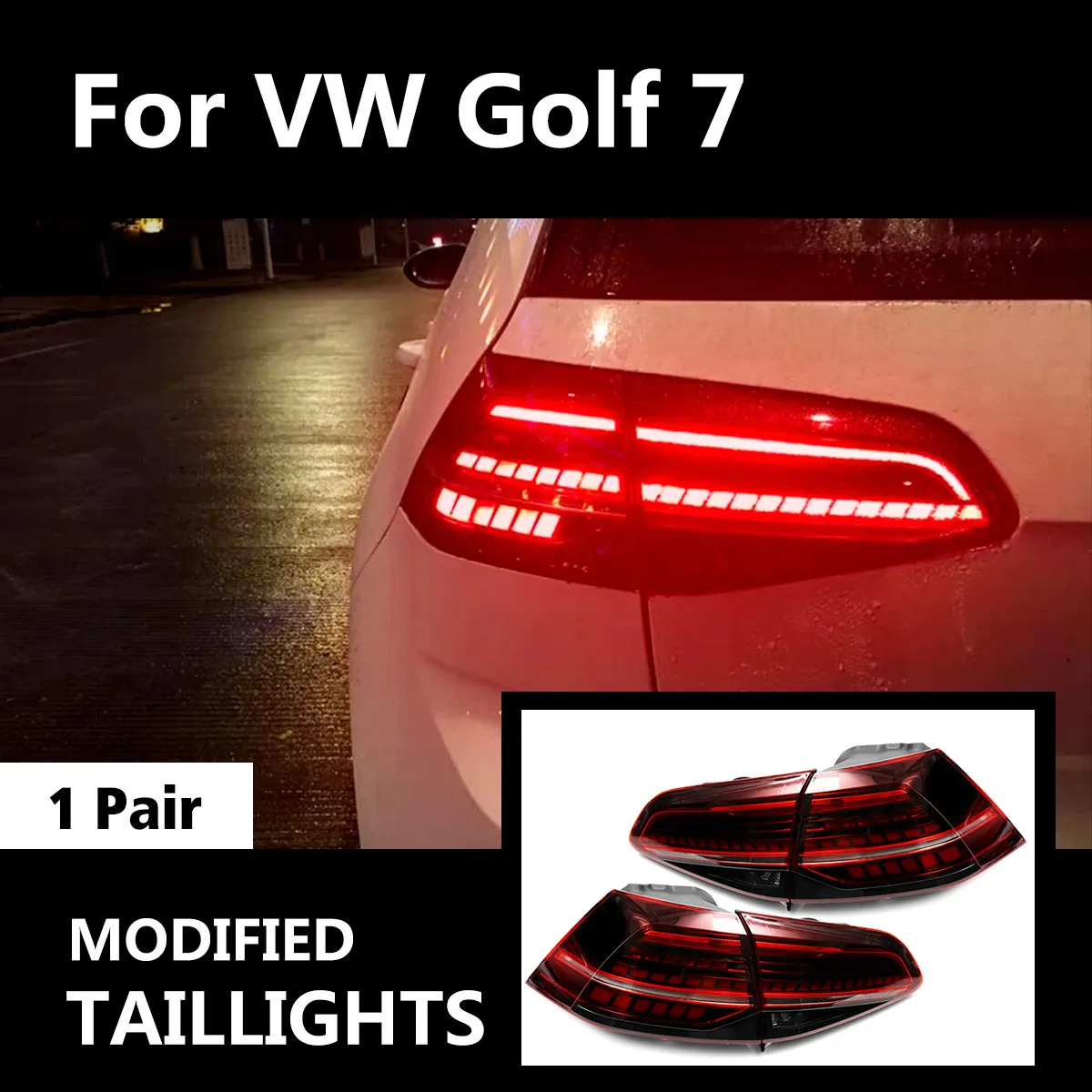 

LED Dynamic Tail Light for VW Golf7 MK7 Golf 7 Golf7.5 MK 7.5 Car Styling Taillights Tail Lights LED Rear Lamp Automobile DIY