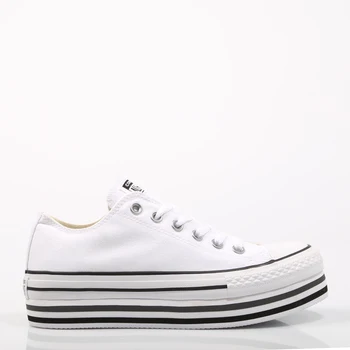 

CONVERSE ZAPATILLAS CTAS PLATFORM WHITE Blanco Lona Plataforma Mujer - White SNEAKERS Woman Shoes Casual Fashion 68985