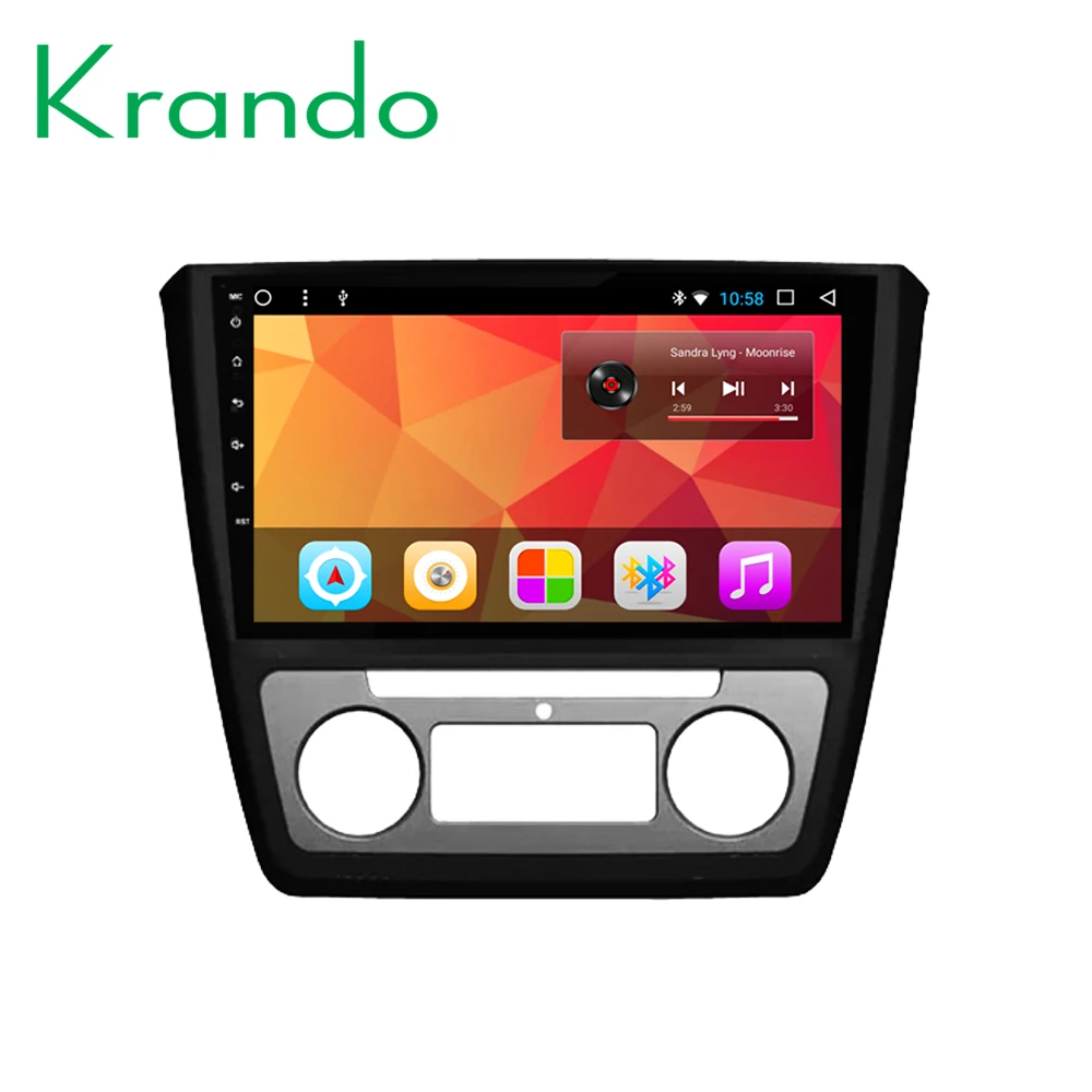 Sale Krando Android 8.1 10.1" IPS Full touch car Multmedia system for Skoda YETI 2009-2013 audio player gps navigation wifi 0