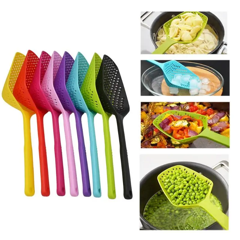 

1Pc No-stick Plastic Drain Shovel Strainers Water Leaking Shovel Ice Shovel Fishing Fence Colanders Kitchen Gadget Cooking Tool