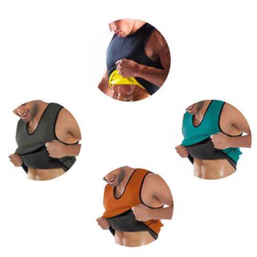 Mens Slimming Vest Sport Ultra Sweat Neoprene Gym Fitness Waist Training Vest with Zipper Men Weight Loss Running Vest