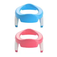 Портативный для малышей ночные горшки фолдавей сиденье для унитаза для приучения к туалету путешествия горшок кольца дети горшок круг синий розовый для 15M-10Y
