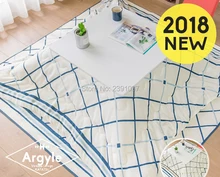Modern style 185x240cm Coral velvet Kotatsu Futon Blanket Patchwork Style Cotton Soft Quilt for Japanese Kotatsu Square Table 4pcs set japanese style square kotatsu set table futon heater living room furniture low heated wood table 80cm walnut finish