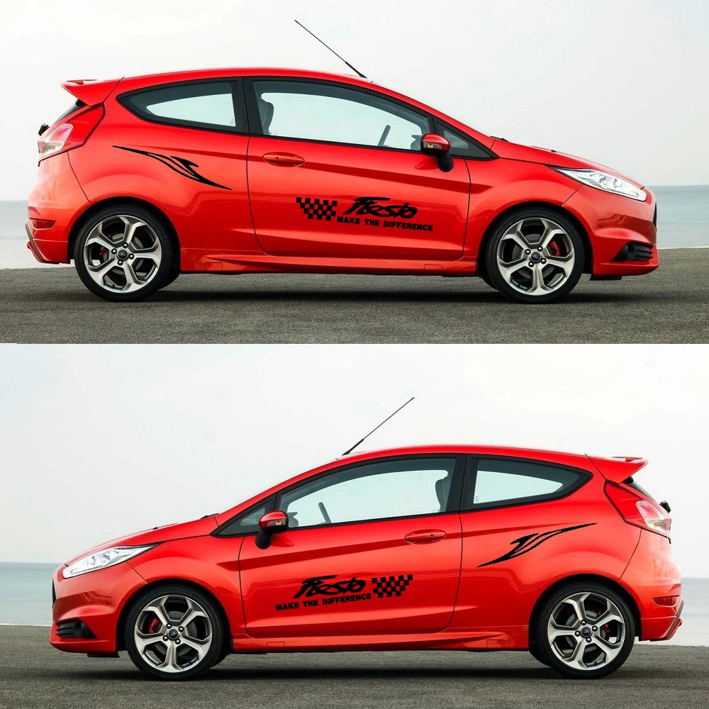Клей наклейка для Ford Fiesta боковая на кузов автомобиля Наклейка пикапа грузовика