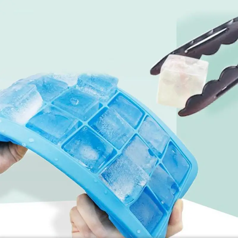 Вафельная Форма Ice Cube 15 кубики льда лоток форма для льда контейнеры для хранения льда лоток Плесень с крышкой