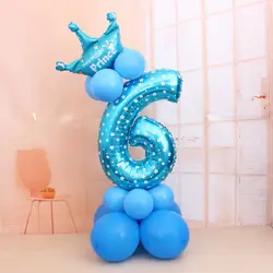 1 комплект воздушные шары в форме цифр номер Фольга шары День рождения, свадьба, Рождество фестиваль вечерние Декор поставки воздушный шар