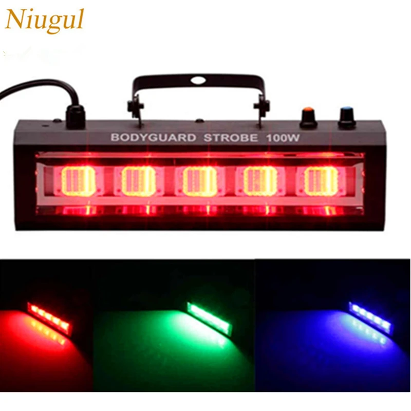 

100W LED Strobe Light Stage Flash Lighting Bar Disco DJ KTV Sound Activated Stage Effect Lighting 100W LED Bodyguard Strobe Lamp