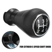 5 velocidade da engrenagem vara shift knob universal preto alavanca de câmbio para citroen c1 c3 c4 para peugeot 206 207 306 307 auto interior