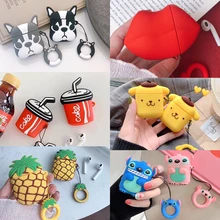 Чехол с кольцом на палец для AirPods, чехол с милым мультяшным рисунком, чехол с Bluetooth, чехол для наушников, аксессуары для AirPods, зарядная коробка