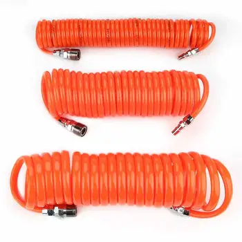 

6/9m Compressed Air Transport Retractable PU Pneumatic Hose With 1/4in Male/Female Connector