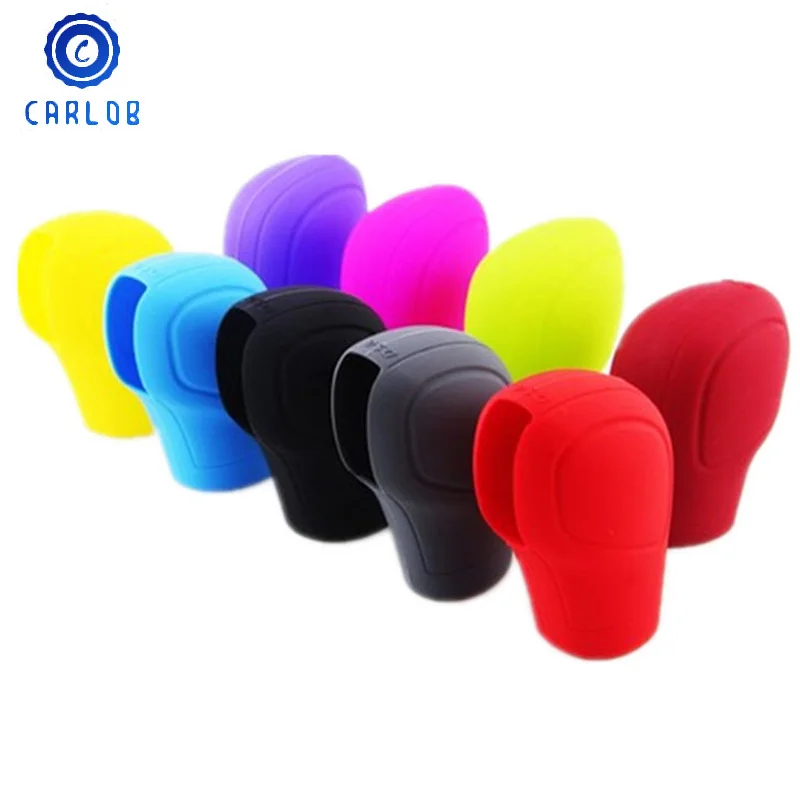 MagiDeal 5 Speed Manual Car Gear Shift Knob+Handbrake Cover Silicone Sleeve Red