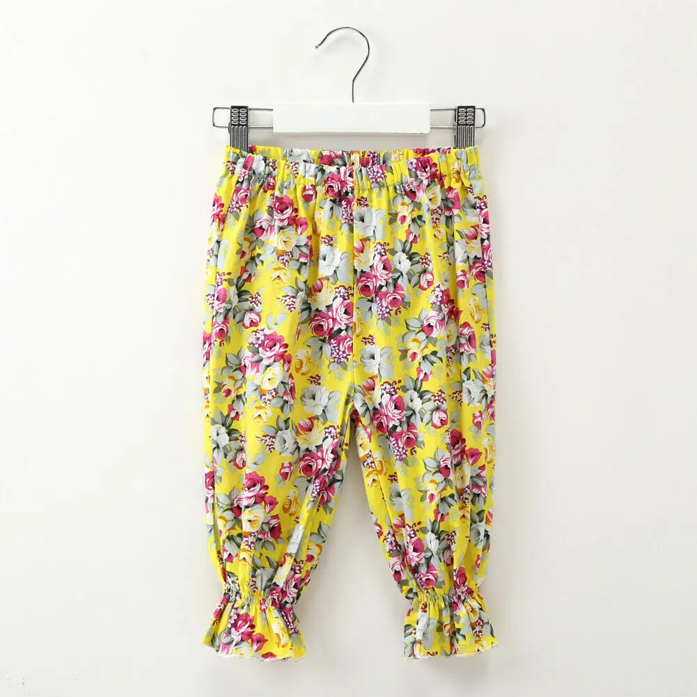 

Newborn Baby Kids Girl Flower Trousers Pants Floral Infant Clothes Long Casual Outfits