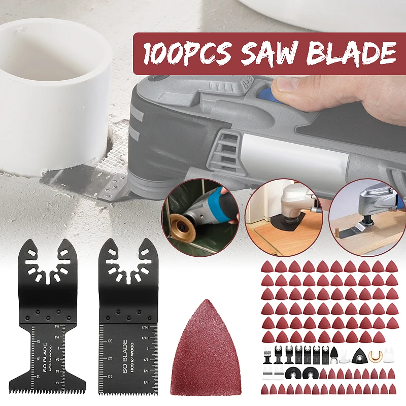

100Pcs Multitool Saw Blade Oscillating Blade Multi Tool Circular Saw Blades For Renovator For Fein Multimaster Wood Cutting Saws