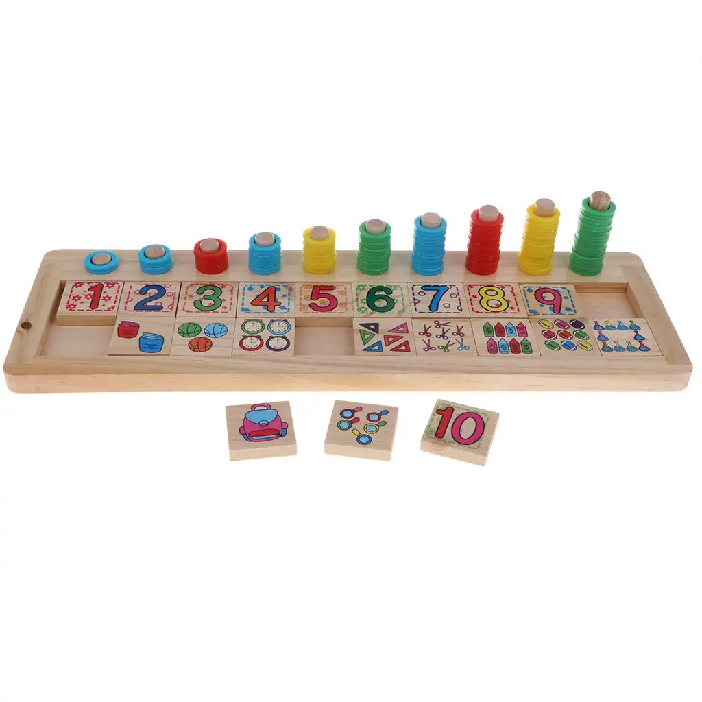  Montessori Wooden Math Teaching Material Counting Sorting Game Mathematical Early Learning Educatio - 32970644428