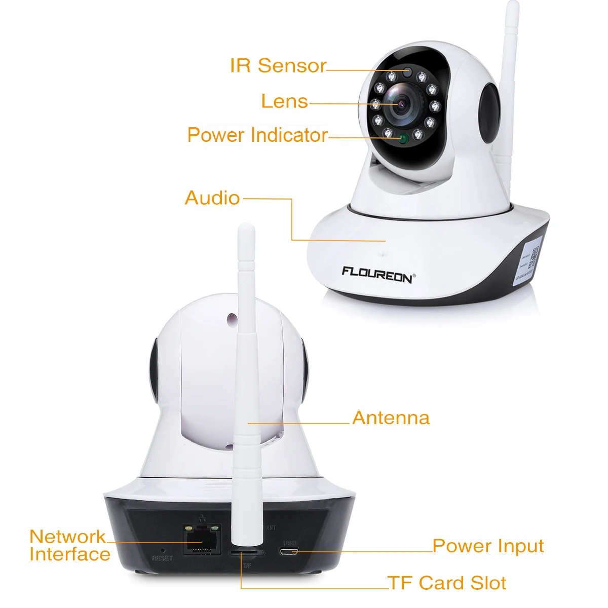 Floureon 720 P HD Wifi беспроводная домашняя ip камера безопасности сеть CCTV наблюдения ИК