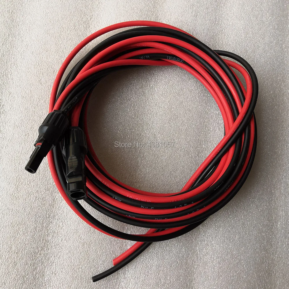 Бесплатная доставка! Солнечный Кабель 6 мм 2/10AWG 1 пара м/2 м/3 м/5 м/10 м солнечный PV