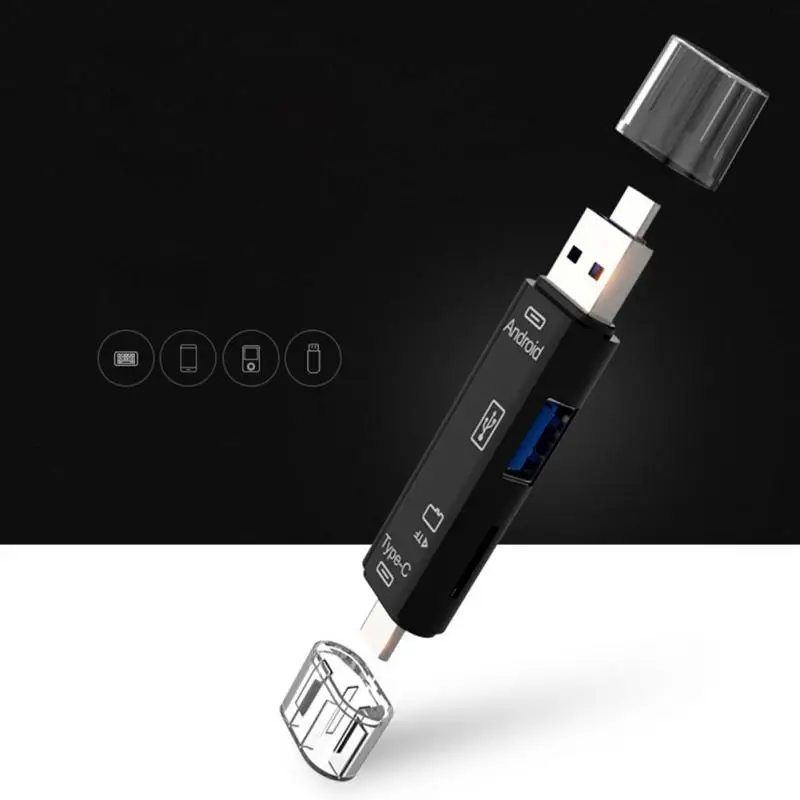3 в 1 кардридер Type c для Android наушников OTG удлинитель Micro USB кардридер|Картридеры| |