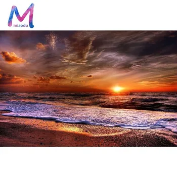 

5D DIY Diamond Embroidery Full Square Drill Seaside sunset Diamond Painting Cross Stitch Rhinestone Mosaic decoration Gift