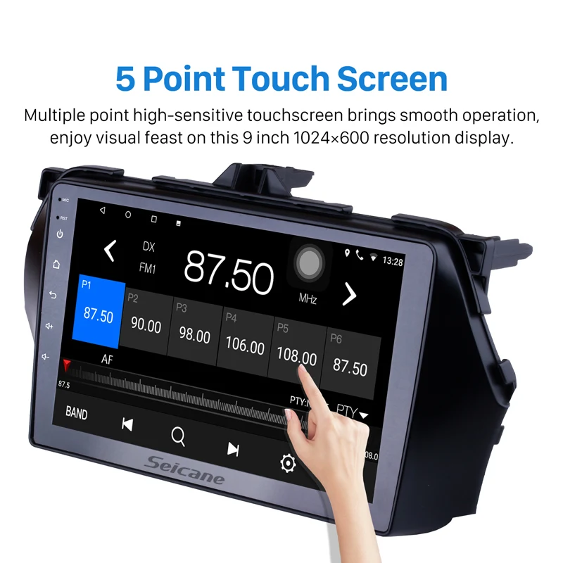 Top Seicane Android 8.1 9 inch Car GPS Navigation Head Unit For 2016 Suzuki Alivio Bluetooth Radio Remote Control 2