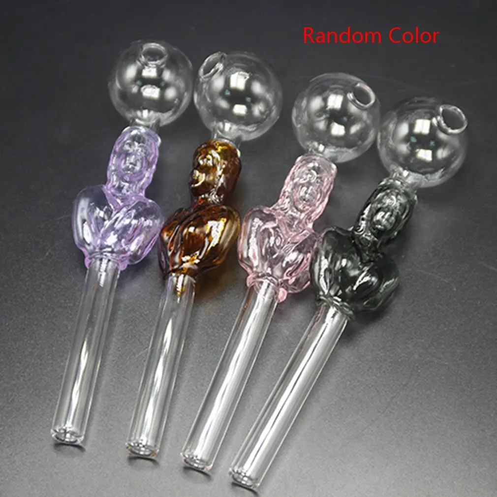 

14.5cm Glass Smoking Pipe Colorful Beauty Girls Pipe Ball Diameter 30mm Best Gift for Father & Husband