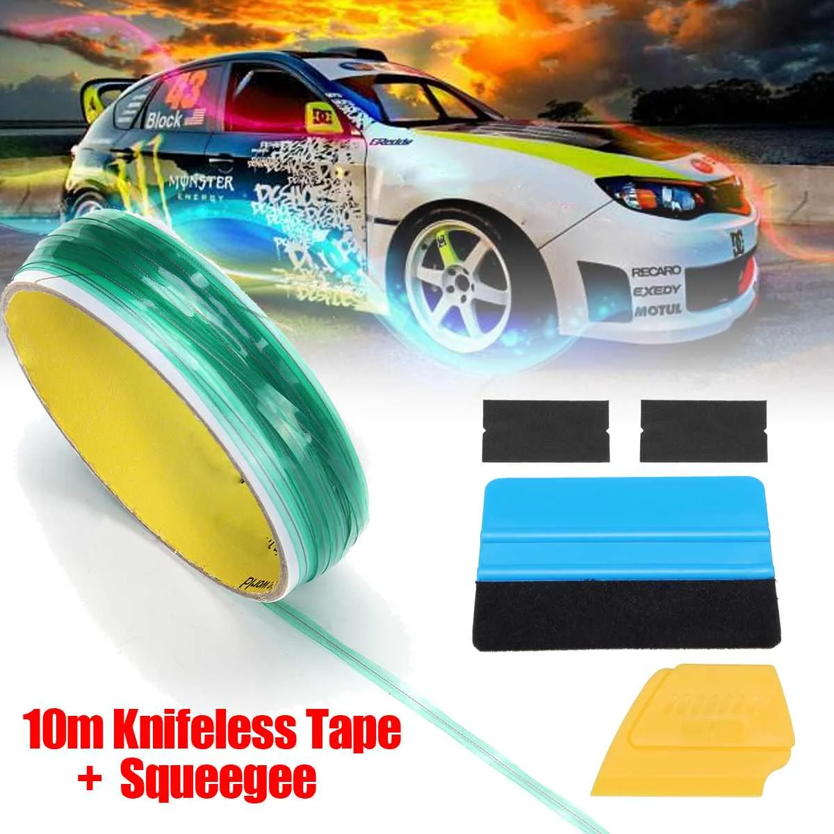 

Audew 10M Vinyl Car Wrap Knifeless Tape Design Line Car Stickers Cutting Tool Vinyl Film Wrapping Cut Tape Auto Car Accessories