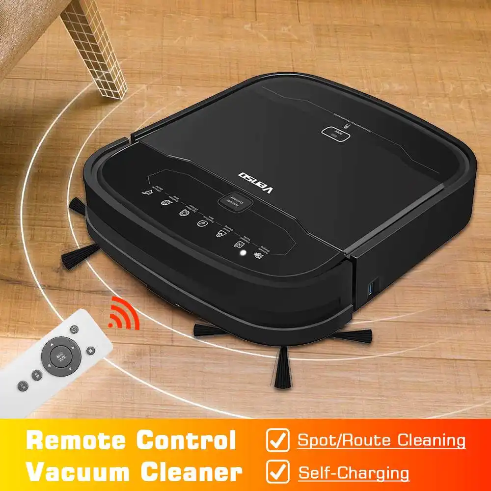 

New Remote Control Robot Vacuum Cleaner Home Automatic Sweeping Washing Mop Self-Charging for Pet Hair Hard Floor & Thin Carpets