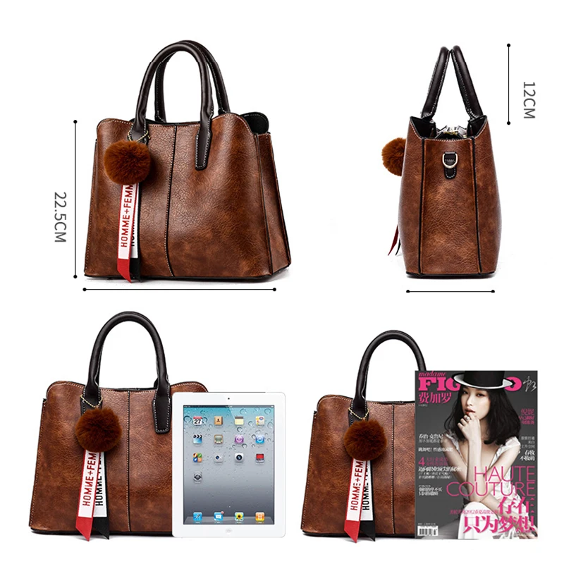 2019 New Luxury Leather Bags Women Designer Handbags Fashion Brand Desiney Fur Crossbody Shoulder Ladies Bag Female sac a main