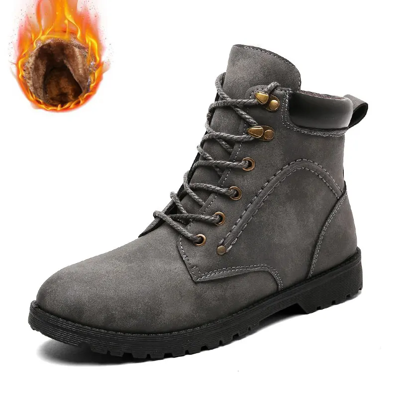 

Botas Hombre 2018 New Men's Boots Martens Winter Warm Shoes Motorcycle Mens Ankle Boot For Doc Martins Autumnwinter Men Oxfords