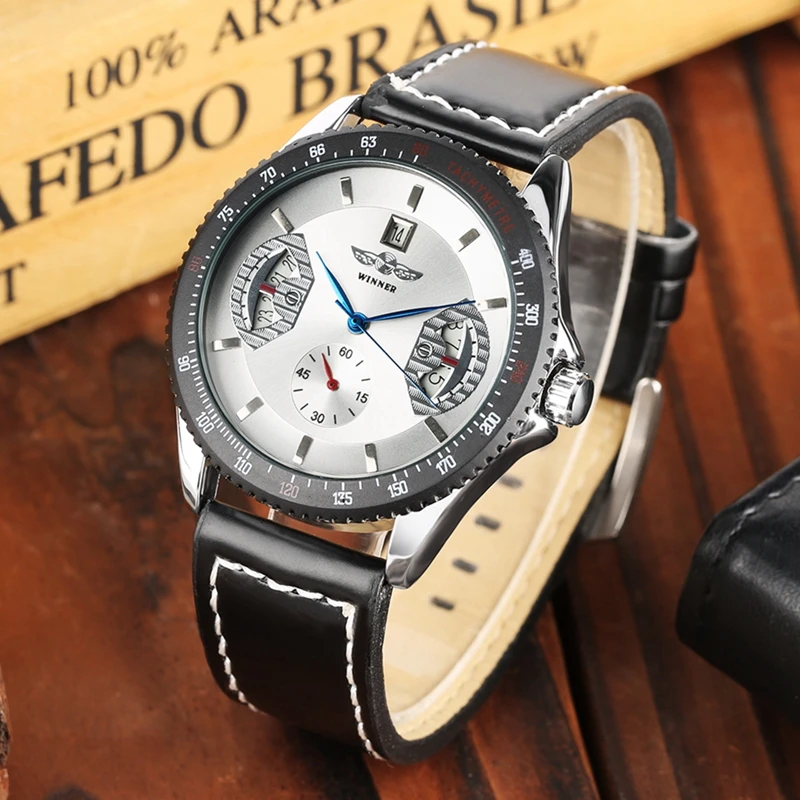 الفائز الرجال الساعات التلقائي الميكانيكية ووتش تاريخ عرض الرجال الرياضة ساعة جلد عارضة الفاخرة ووتش للرجال Relojes Homb الفائز الرجال الساعات التلقائي الميكانيكية ووتش تاريخ عرض الرجال الرياضة ساعة جلد عارضة الفاخرة ووتش للرجال Relojes Homb