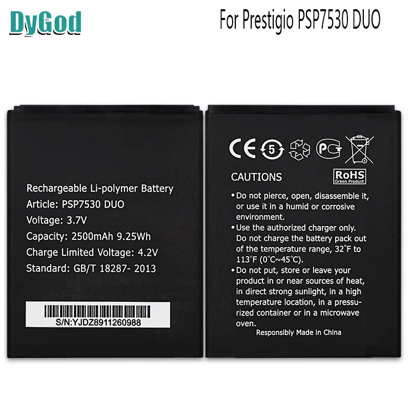 2500mAh For Prestigio PSP7530 DUO Replacement Battery Muze D3 3530 Duo E3 PSP3531 A7 Bateria | Мобильные телефоны и