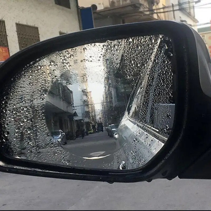 2 шт. Автомобильная зеркальная защитная пленка заднего вида анти-противотуманные экраны для окон прозрачная непромокаемая зеркало заднего вида мотоциклетная Защитная мягкая пленка
