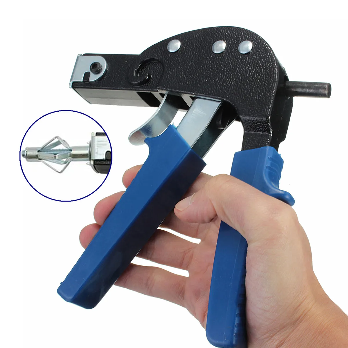 

Heavy Metal Setting Tool Wall Anchor Plasterboard Fixing For Hollow Cavity 16.3x12x2.7cm Smooth With Non-slip Rubber Grips