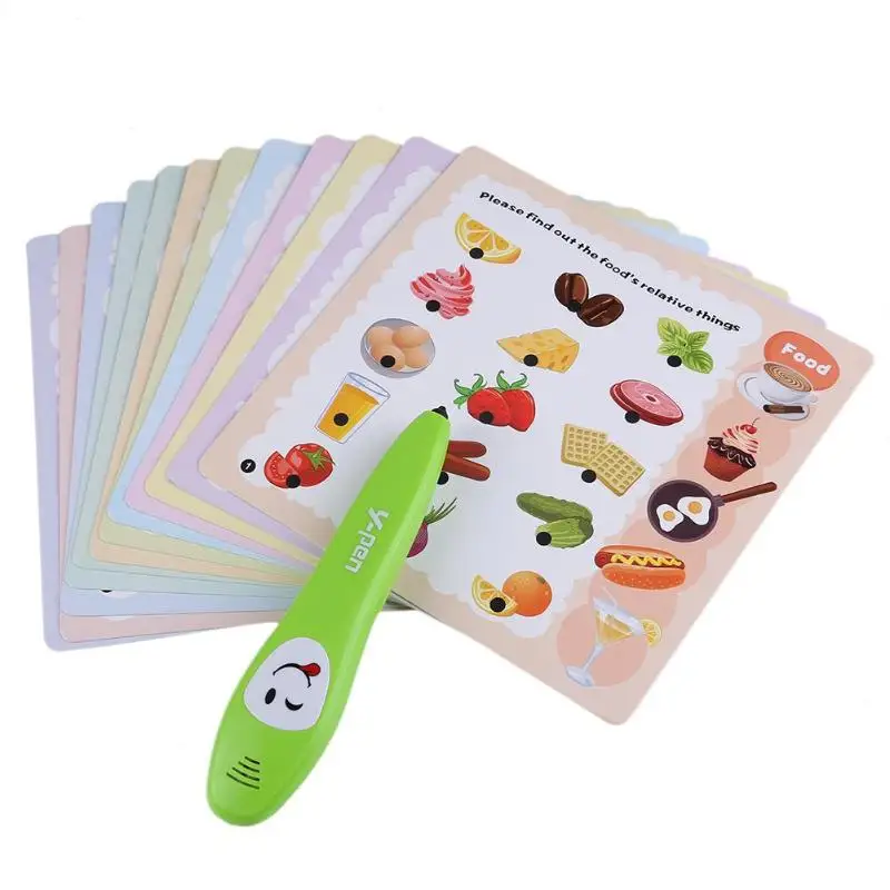 

Smart logic Pen Right-OR-Wrong Electronic Reading Pen with 12pcs Study Cards parent-child interesting Educational Logical Toys