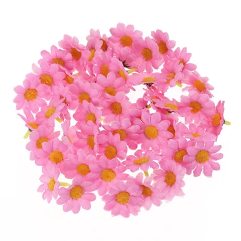 

500pcs Artificial Flowers Fake Simulation Gerbera Daisy Heads Decorative Flowers For Wedding Party Home Office Garden Patio