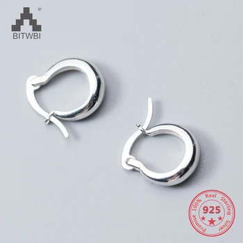 

Factory Price 100% 925 Sterling Silver Fashion Minimalism Round Earring Fine Jewelry for Female
