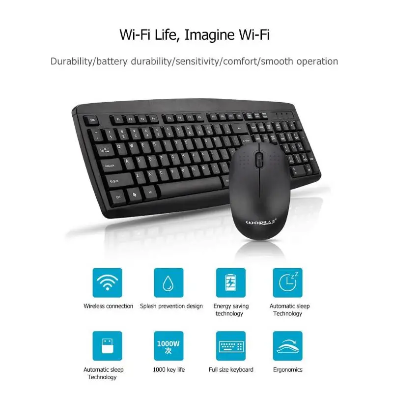 

104 Buttons Wireless Keyboard Mouse Combo LED Backlight Gaming Keyboard and Mouse Set for Laptop Notebook PC Computer Gamer