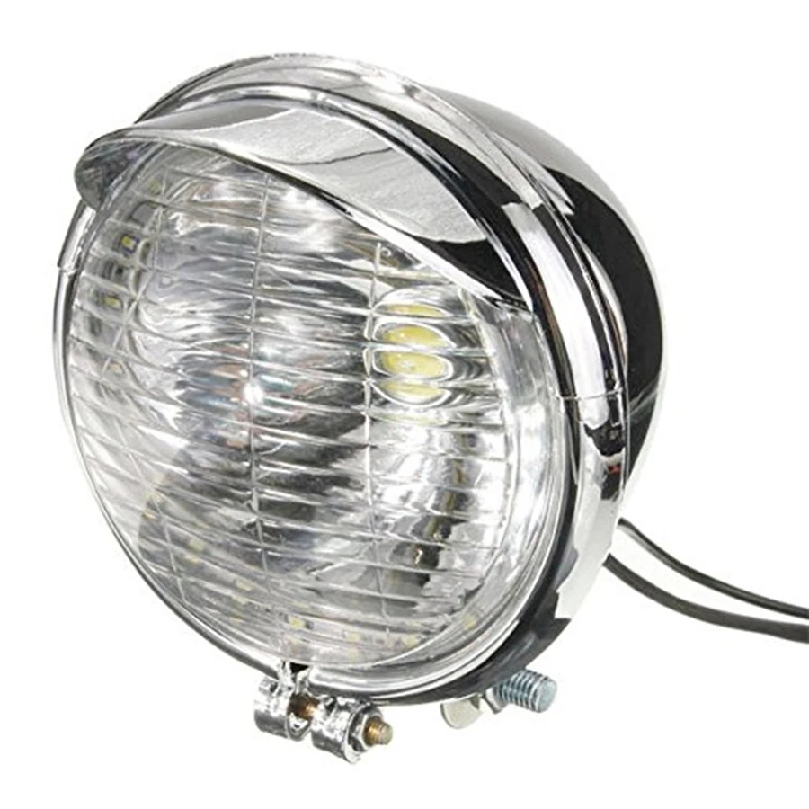 

Universal 12V 25 LED Chrome Motorcycle Headlight for Harley Chopper Bobber Custom