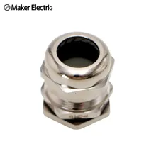 Кабель 10 шт./лот Pg16 Кабельный разъем Никель латунь металл Ip68 Водонепроницаемый Соединительная тяга для 10-14 мм кабель