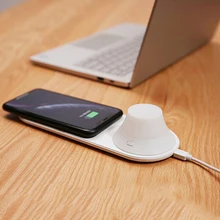 Xiaomi Yeelight интеллектуальное Беспроводное зарядное устройство с светодиодный ночным светом магнитное притяжение Быстрая зарядка для смартфонов