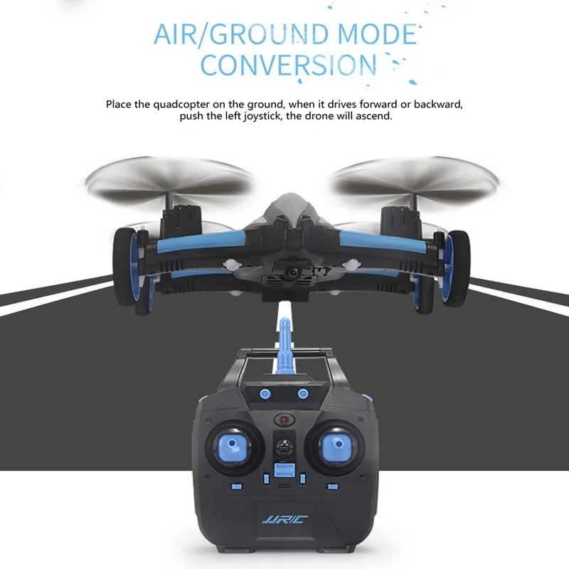 JJR/C JJRC H23 Air Ground Flying Car 2.4G 4CH 6Axis 3D Flips Flying Car One Key Return RC Drone Quadcopter Toy RTF VS CX10WD X5C